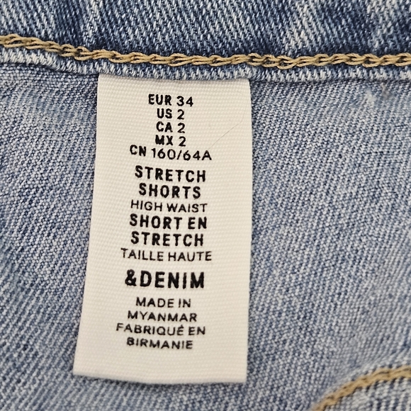 H&M Denim Shorts High Waist Stretch Women's Size 2‎ - Picture 3 of 4